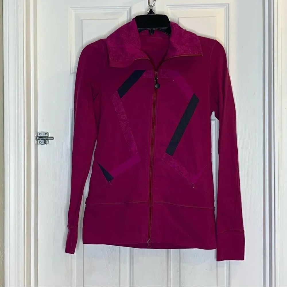 Lululemon Origami Stride Full Zip Jacket Berry Size 4
